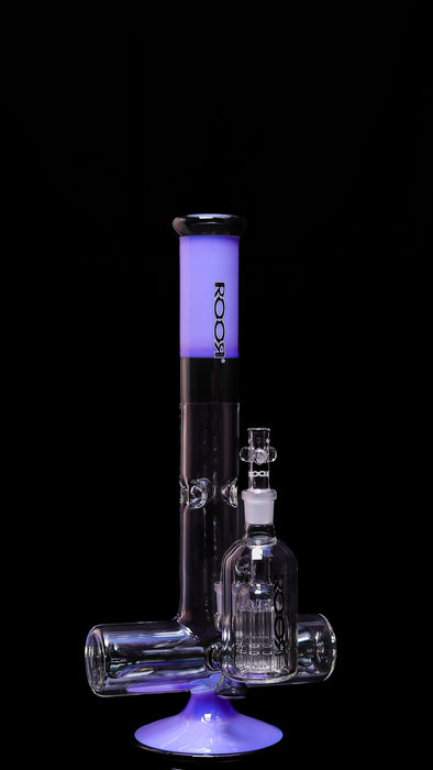 Collectors Set - ROORTech® Inline 18" 50x5mm Purple & Black & Matching 10 Arm Ashcatcher