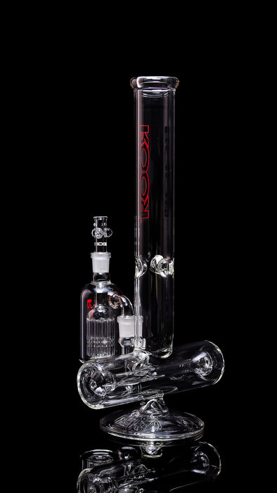 Collectors Set - ROORTech® Inline 18" 50x5mm Black Red Out. & Matching 10 Arm Ashcatcher