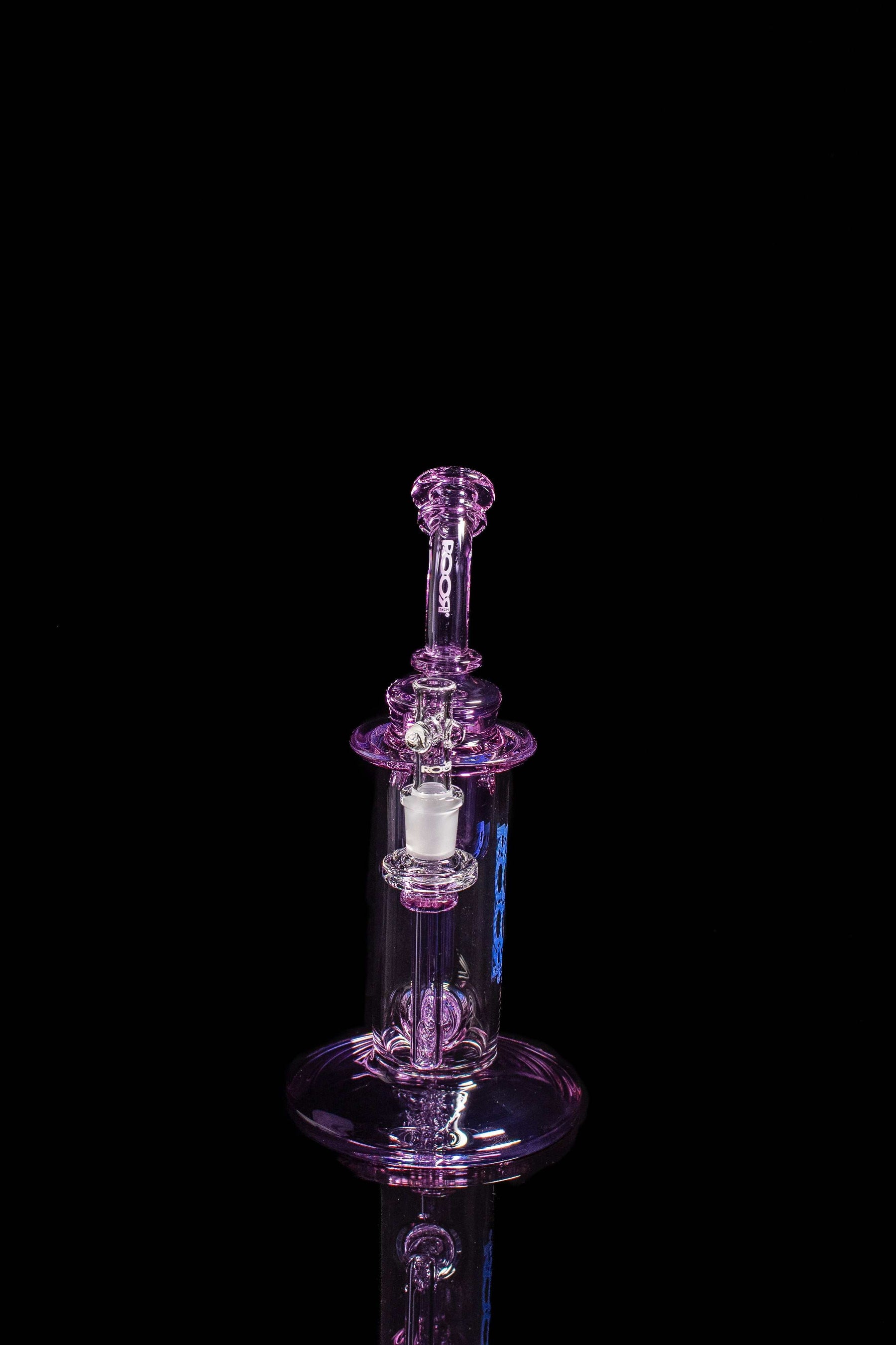 ROOR Tech Internal Recycler in purple, 8-inch with 14mm female joint, featuring a sleek design.