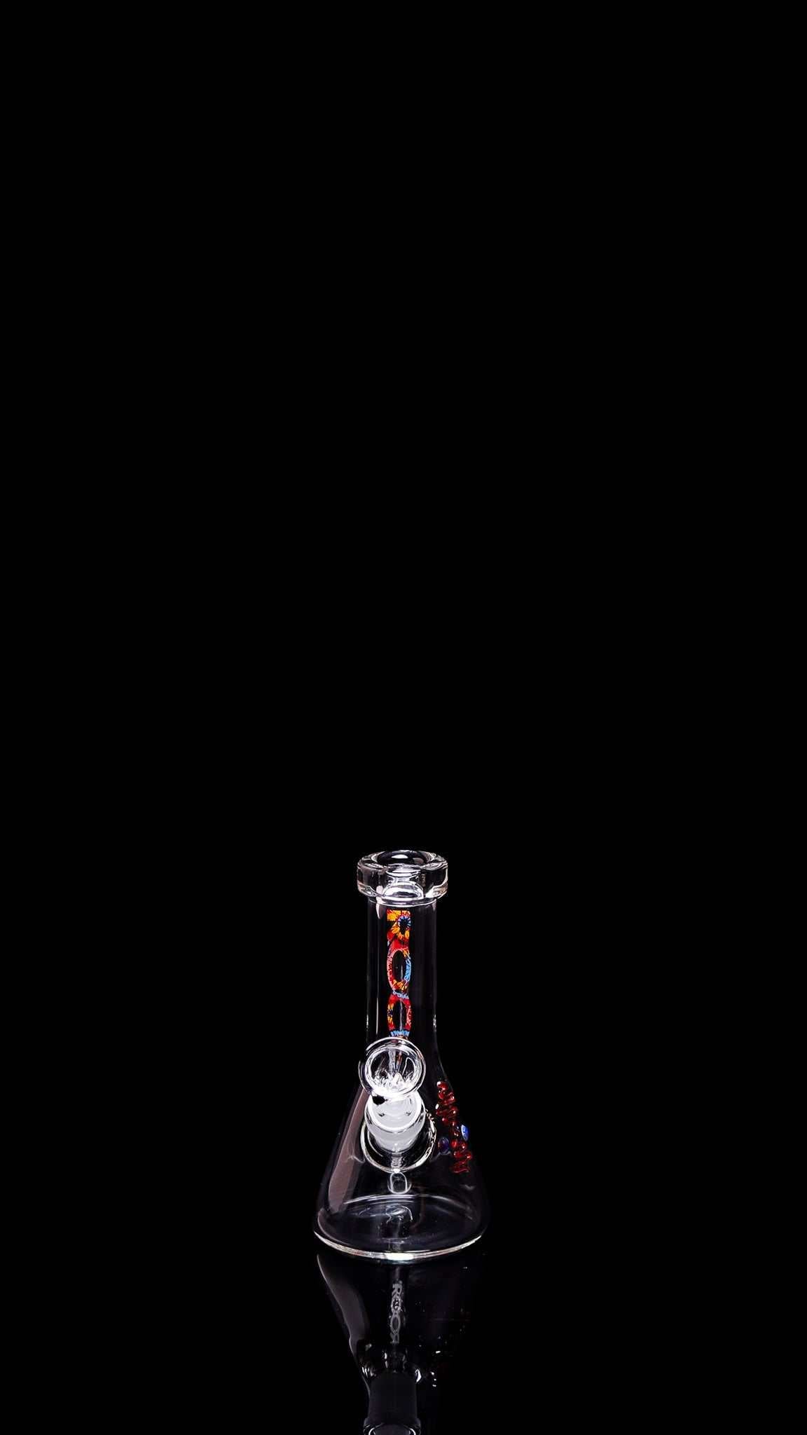 ROOR® Micro 6" Beaker 26x4mm clear glass with artist signature and low profile downstem.