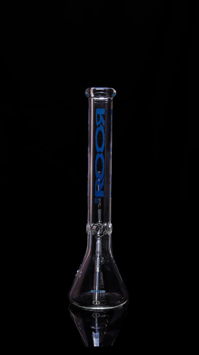 Exclusive, Collectors Bundle Set - ROOR 18” Beaker Base 50x9 TOO BLUE Label & Matching Ashcatcher 45x5 14mm