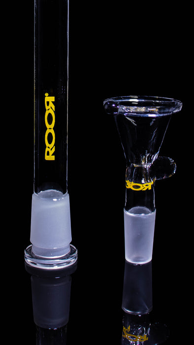 ROOR® Downstem & Bowl Set with Yellow Decal.