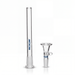 ROOR® Downstem and Bowl Set with blue color decal showcasing measuring guide and product details