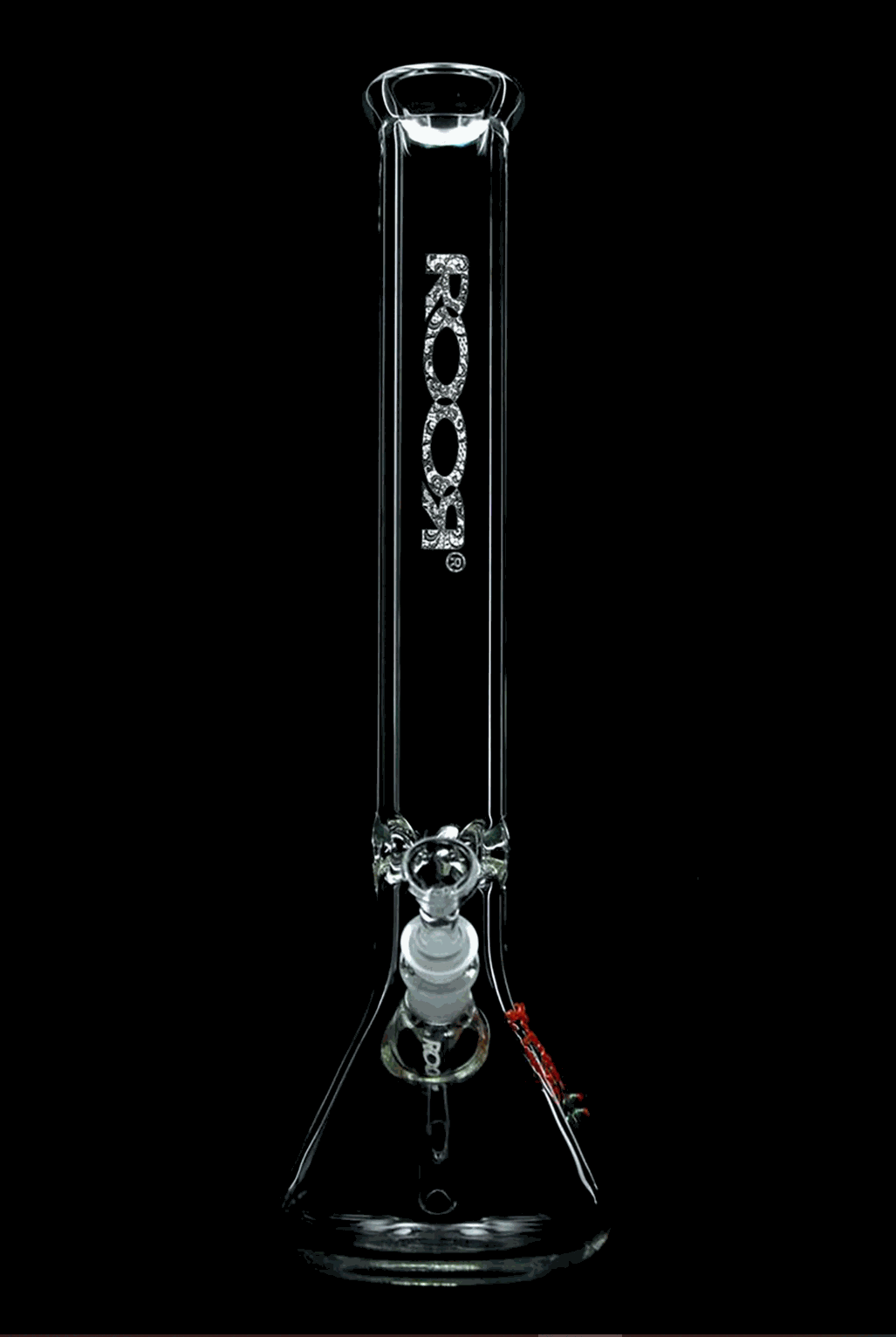 Roor® Classic 18" Beaker 45x5mm Lace glass smoking accessory.