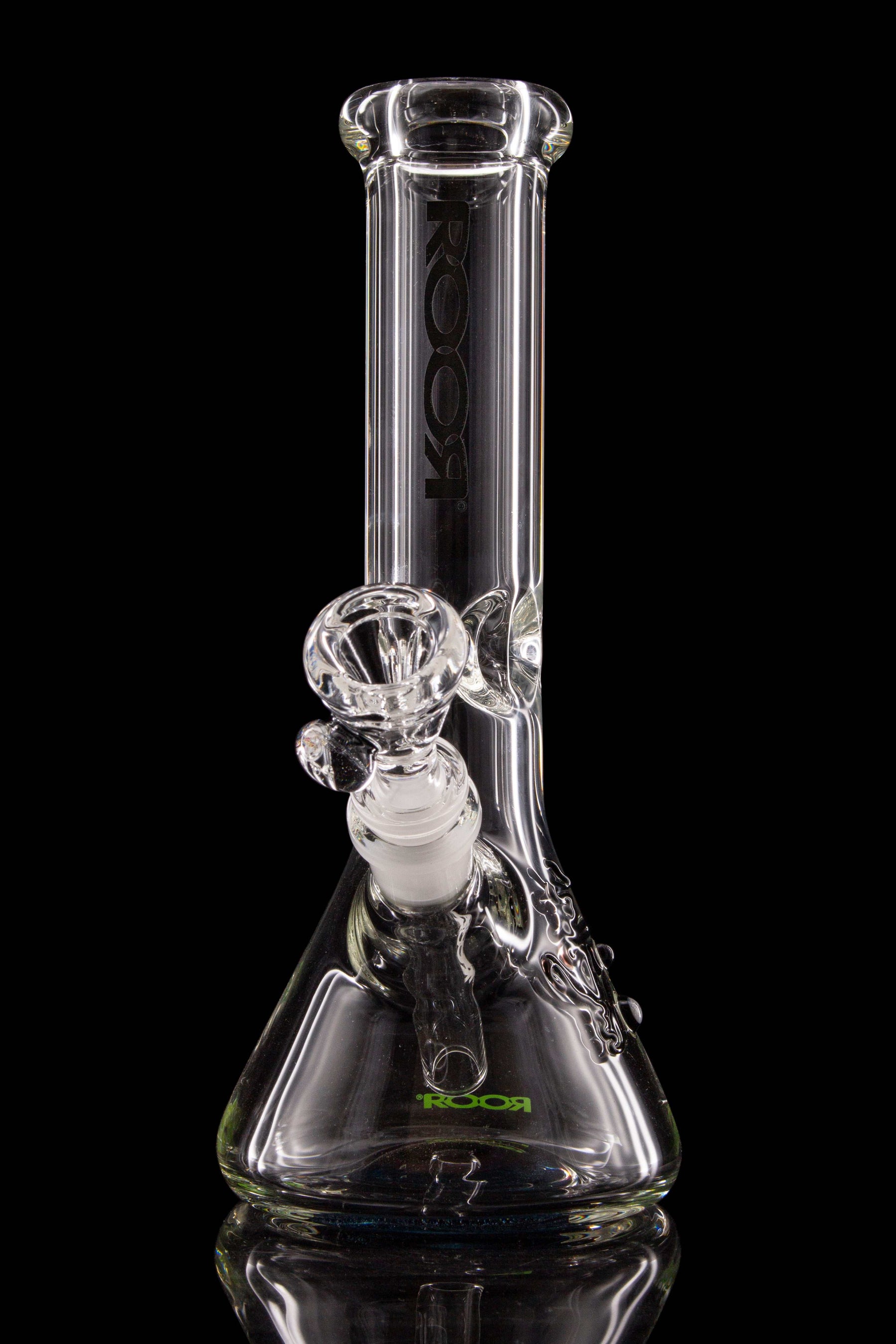 ROOR® 10" Beaker glass water pipe 40x7mm with clear German Schott glass and ice pinches
