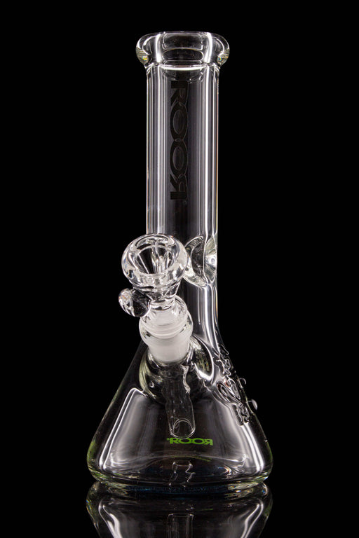 ROOR® 10" Beaker glass water pipe 40x7mm with clear German Schott glass and ice pinches