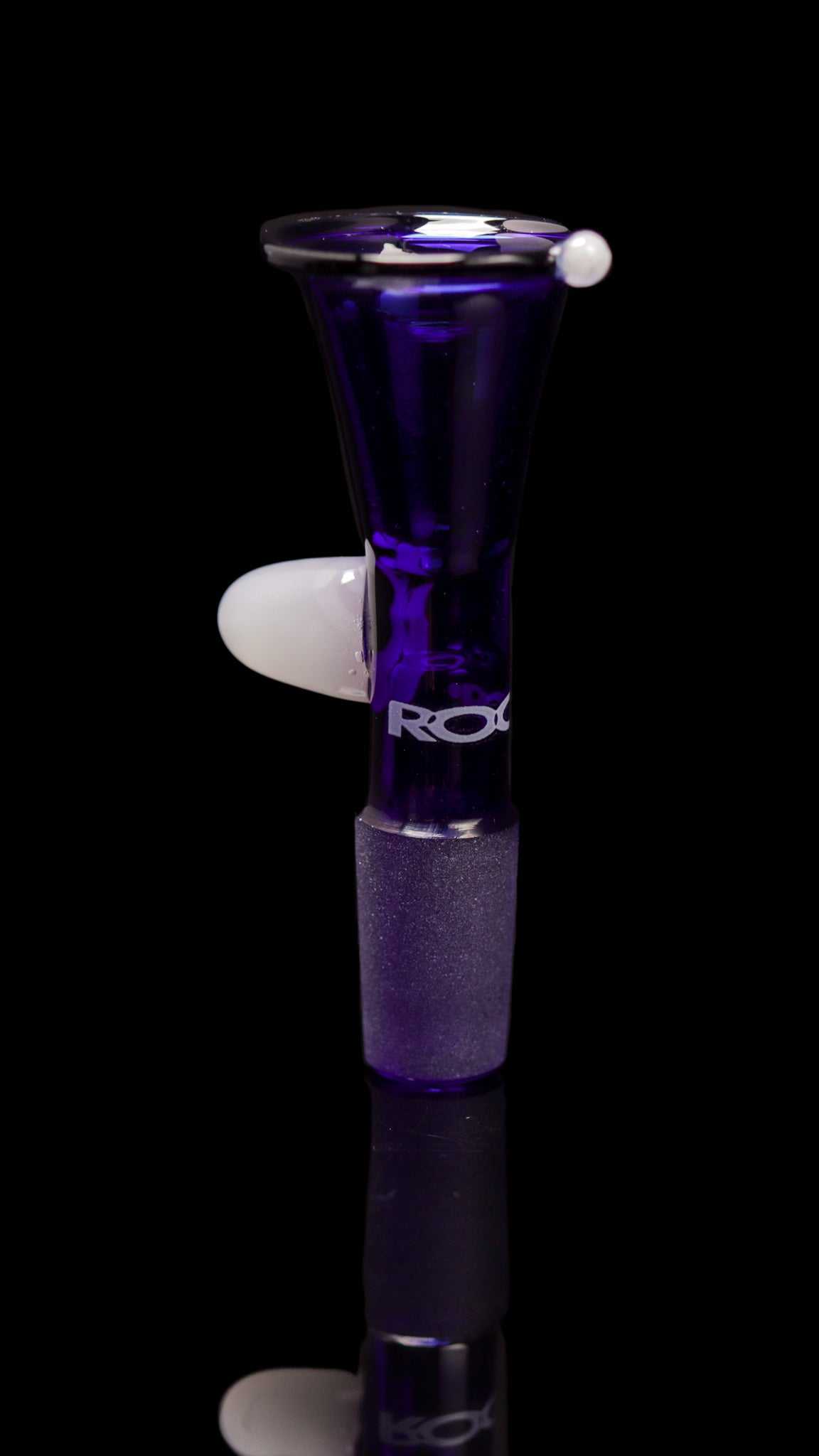ROOR® 14mm full color funnel bowl with round handle in blue.