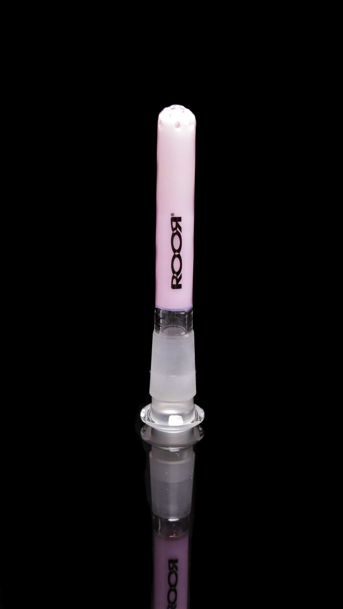 ROOR® pink 13-hole diffused low-profile downstem 3.5 inch with 18mm to 14mm reducer joint