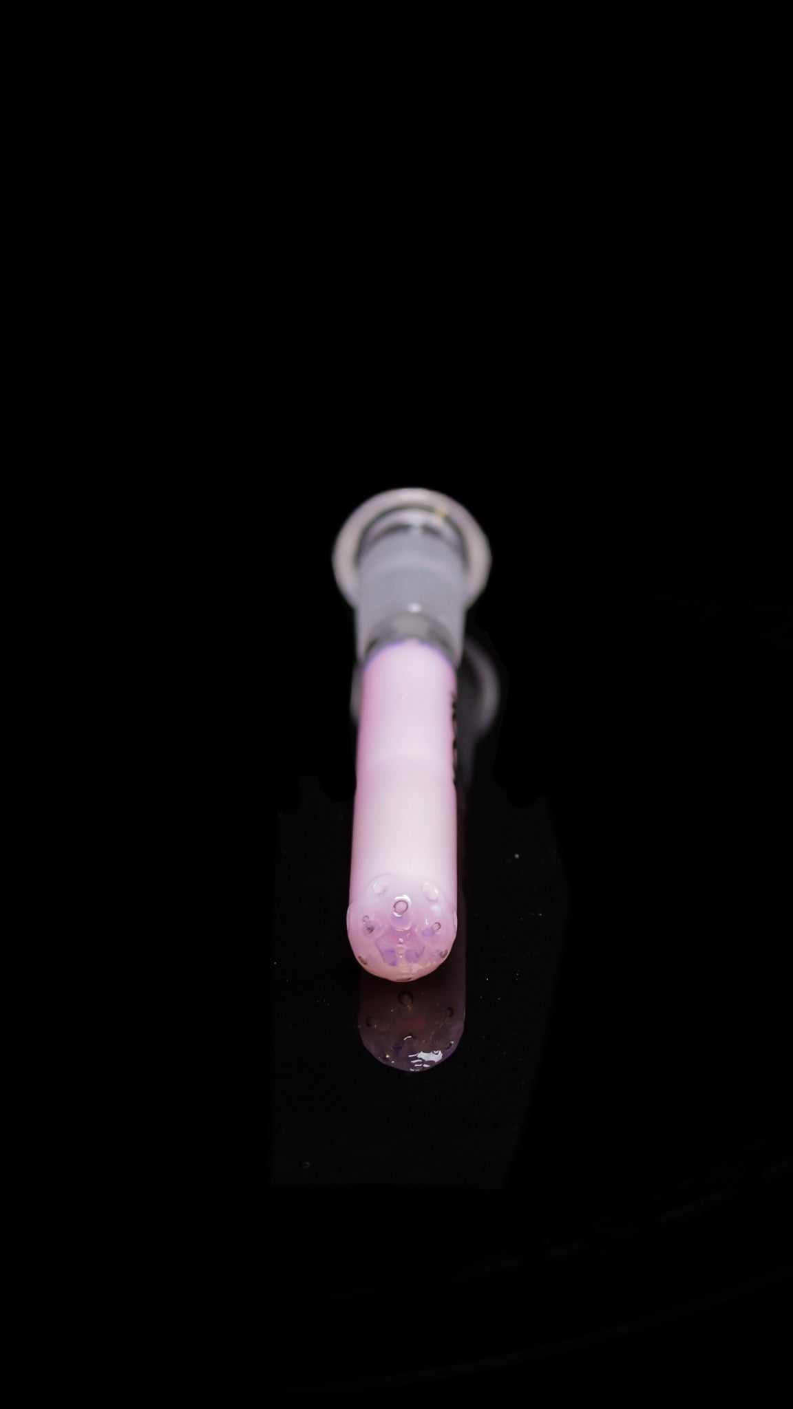 ROOR 13-hole diffused low-profile pink downstem 3.5-inch glass accessory for 18mm female joint tubes.
