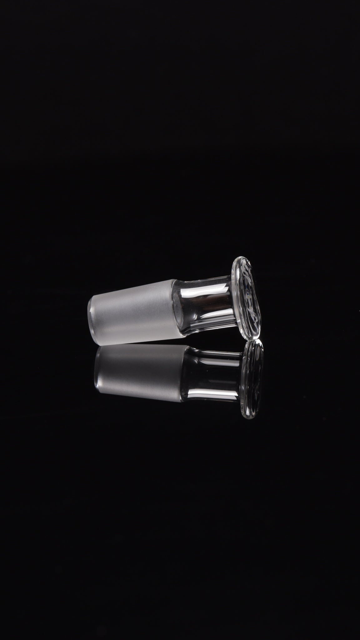 ROOR® Glass Cork Joint on black background, made from German Duran Schott Glass.