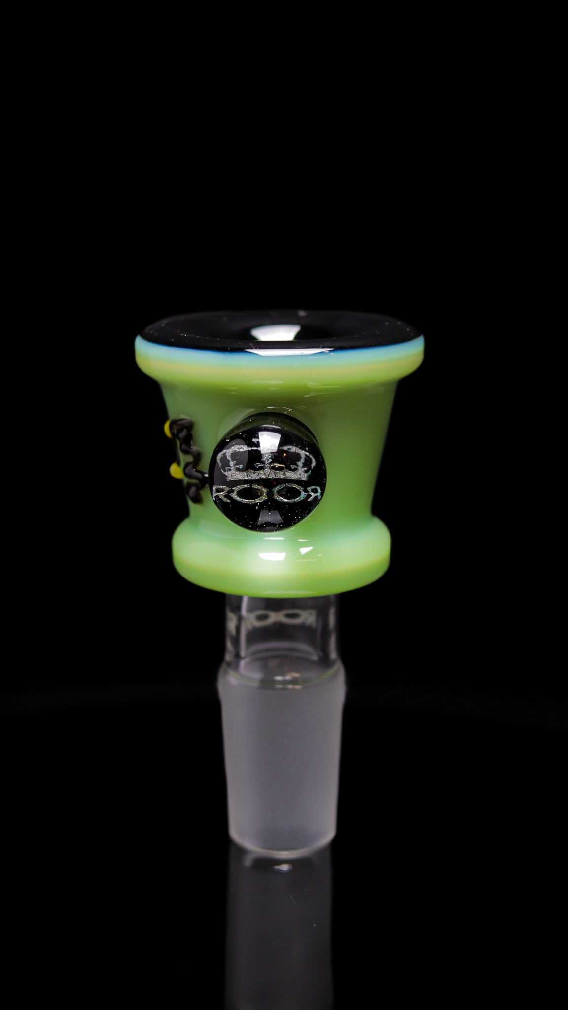 Roor Dichro Marble Color Bowl Signature Edition with green glass and logo detailing.