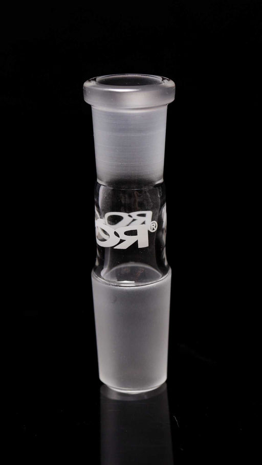 Borosilicate glass ROOR reducing adapter for 18.8mm to 14.5mm conversion.