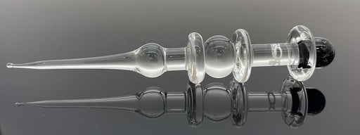 ROOR Glass Poker Dichro with white logo decal and round ridges for grip.