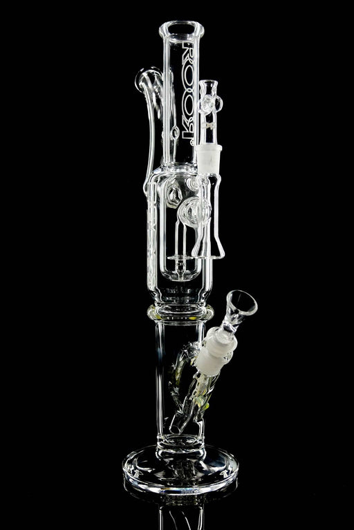 Eleven30 Mini Straight glass rig with dual chambers and ROOR branding.