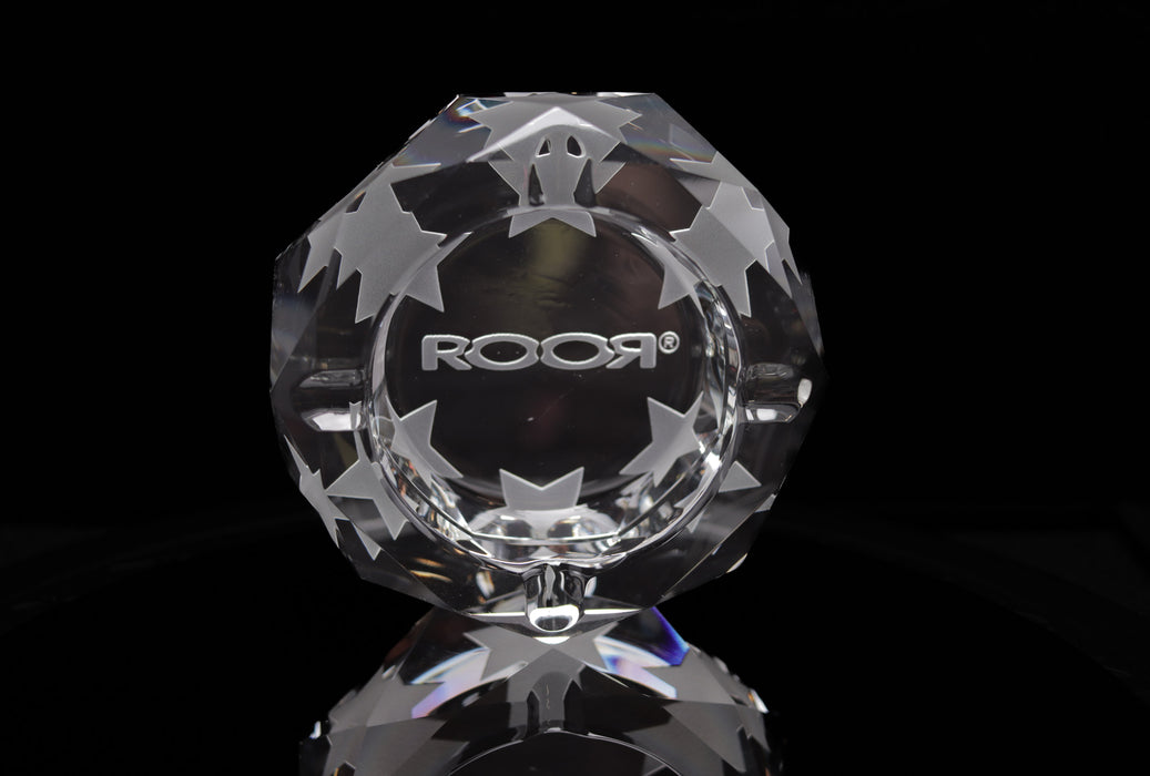 ROOR Glass Crystal Cut Ashtrays Strains Presidential OG