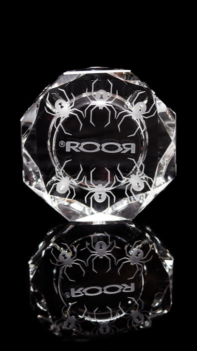 ROOR Glass Crystal Cut Ashtrays Strains White Widow