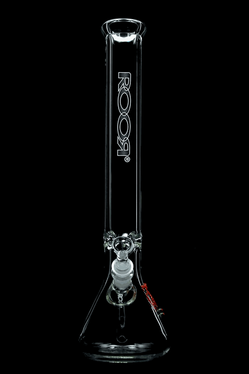 ROOR® Classic 18" Beaker 50x5mm Black & White with ice pinches and signature decal.