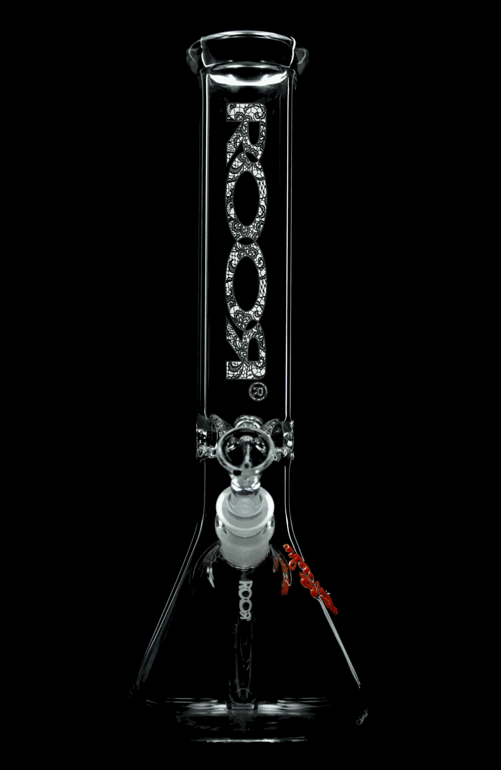 ROOR® Classic 14" Beaker 45x5mm Lace with unique signature and ice pinches for cooling.