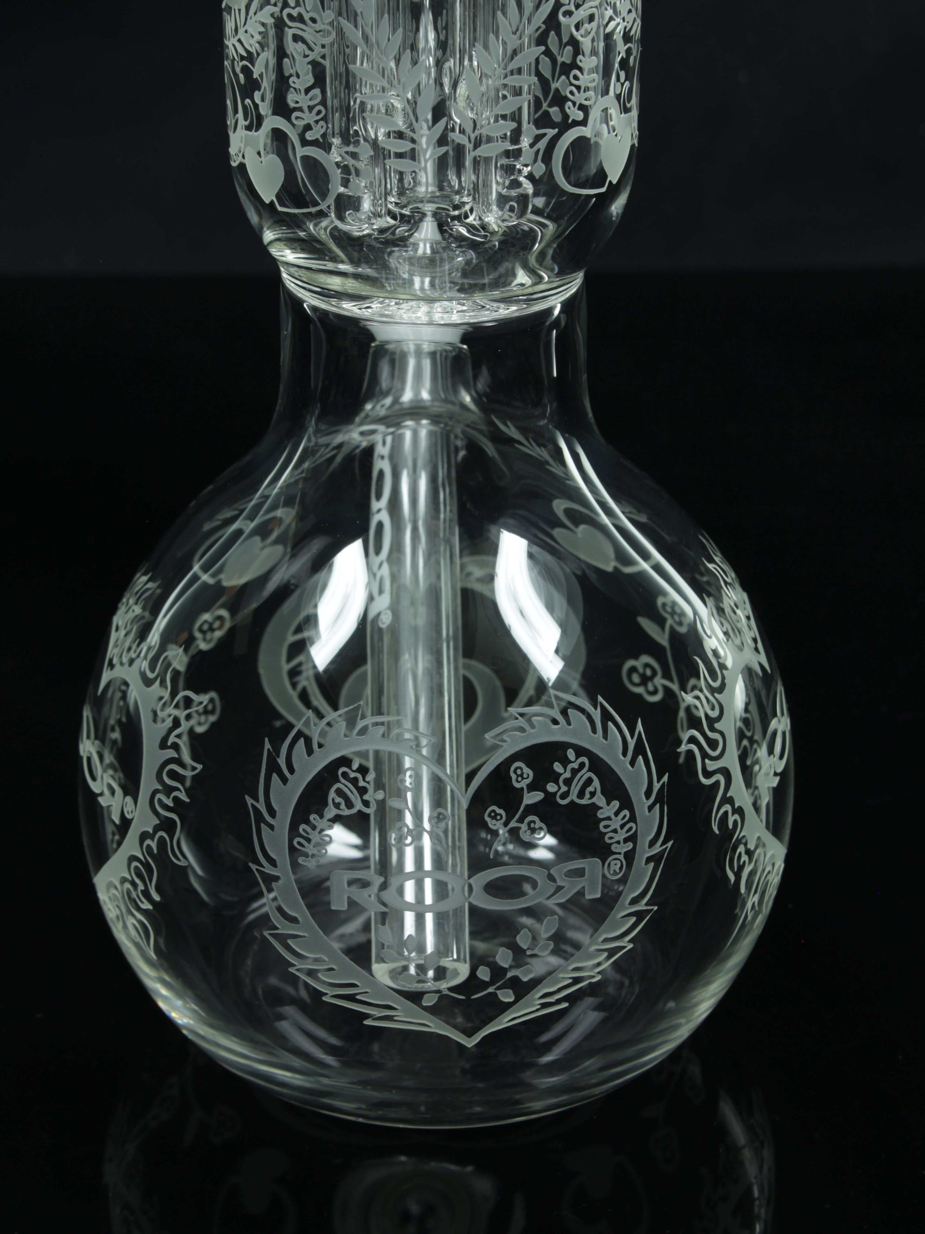ROOR Tech 4-Arm Tree Bubble Base Love Edition with heart design, 14" German Duran Schott glass.