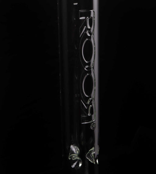 ROOR Classic 18-inch beaker with 50x5mm thick German Schott glass and flame-polished logo on black background