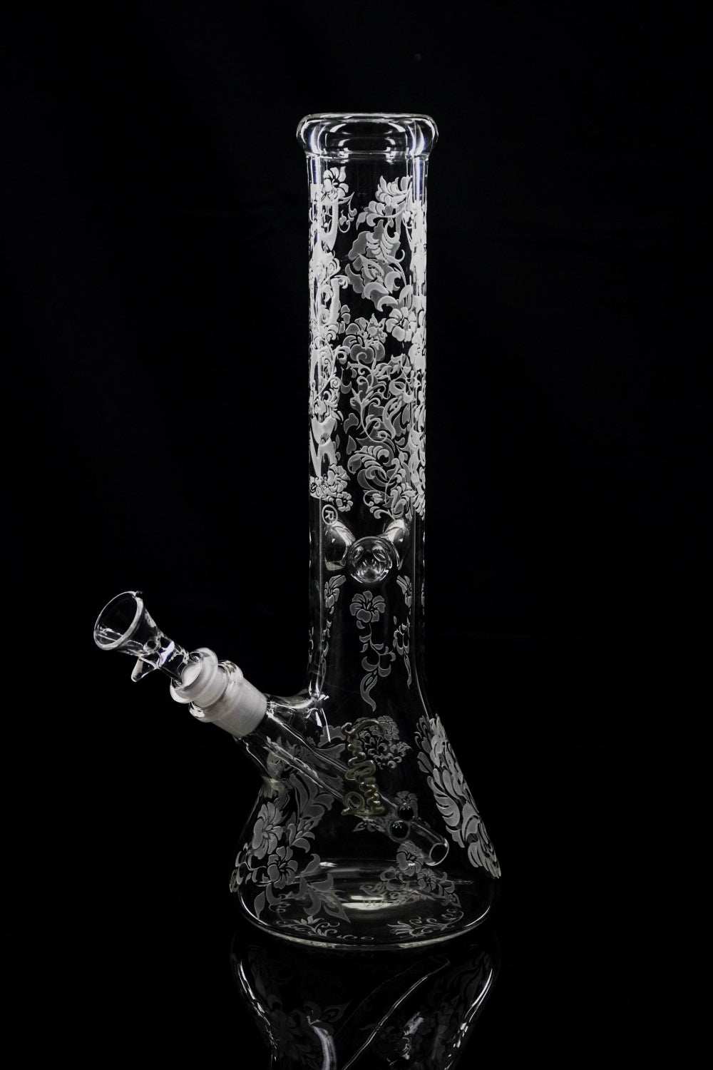 ROOR® Sandblasted 14" Beaker 45mm floral design glass.