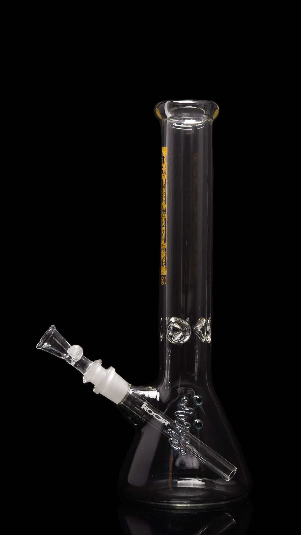 ROOR® Classic 14" Beaker glass water pipe with Daisy decal and 45x5mm German Schott glass construction