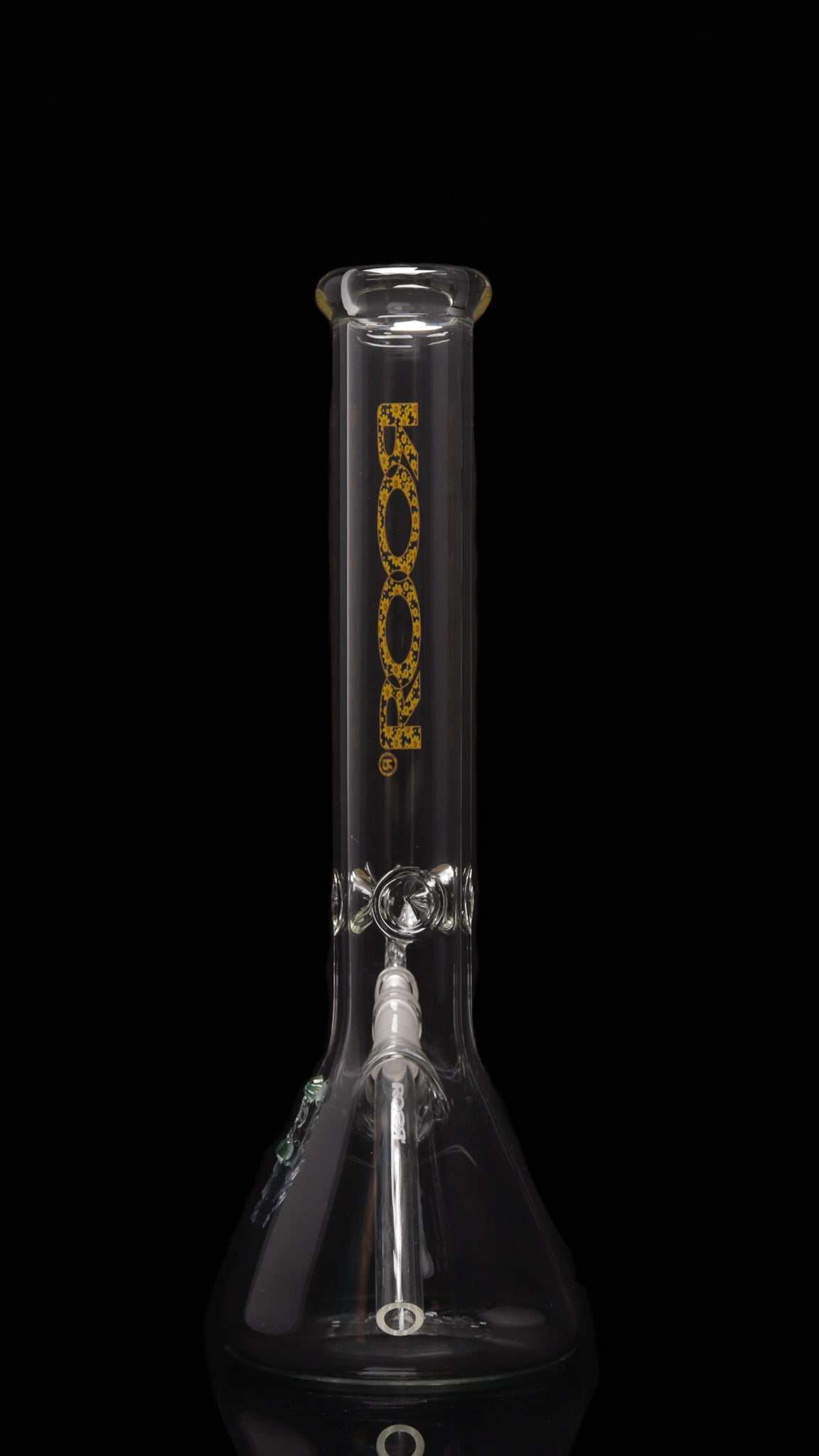 ROOR® Classic 14" Beaker bong with 45x5mm German Schott glass and yellow Daisy decal