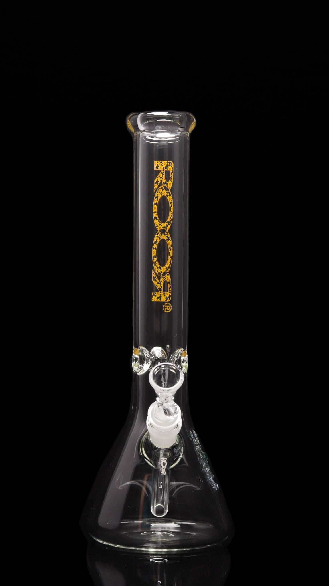 ROOR® Classic 14" beaker bong with 45x5mm German Schott glass and daisy decal