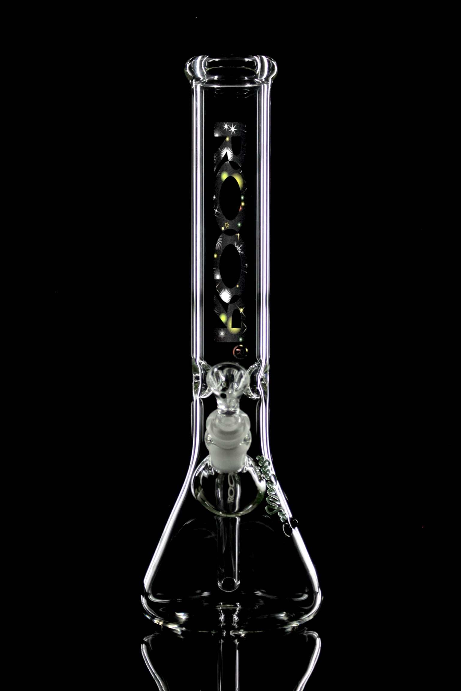 ROOR® Classic 14" Beaker 45x5mm Galaxy with ice pinches and galaxy decal.