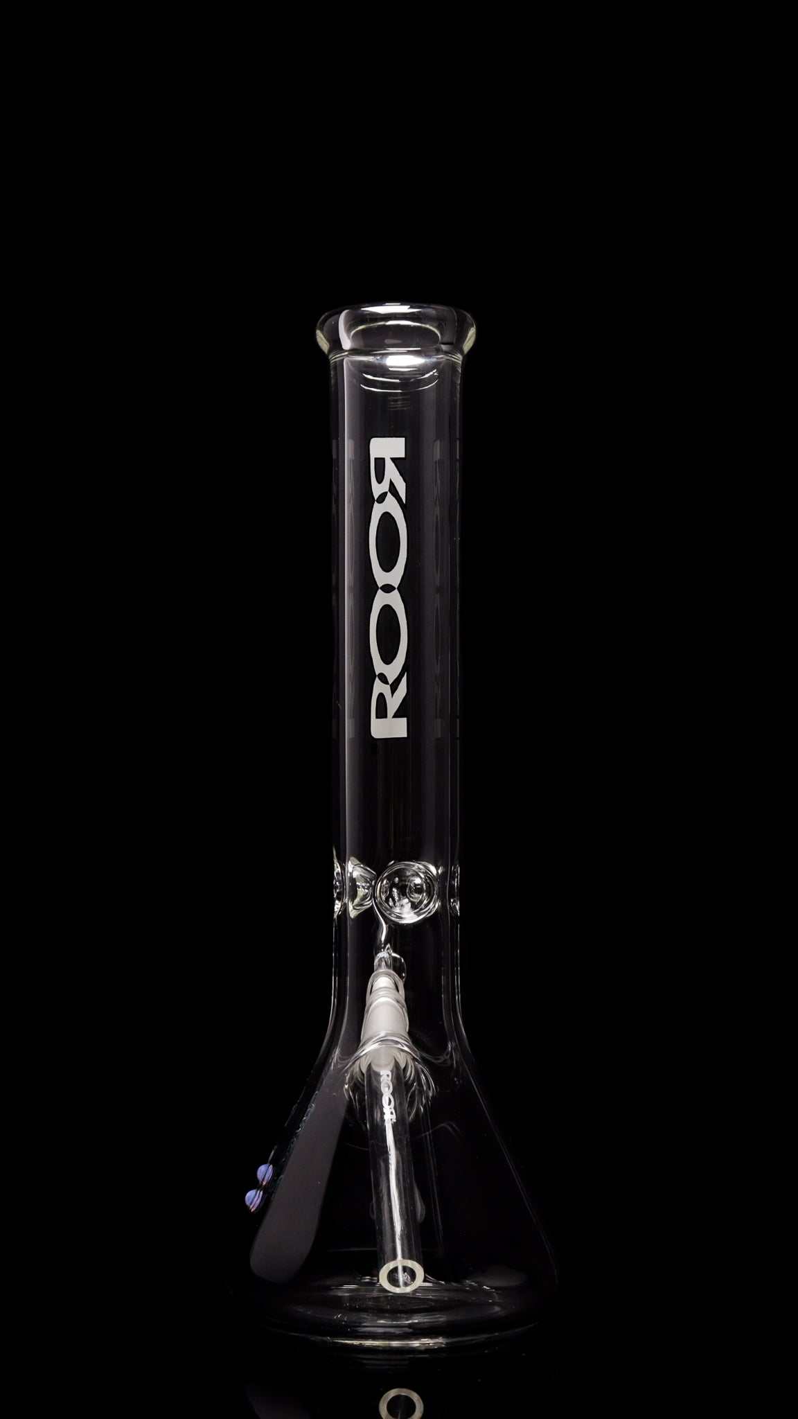ROOR® Classic 14" Beaker 45x5mm White & Black, made from German Schott glass, with ice pinches.