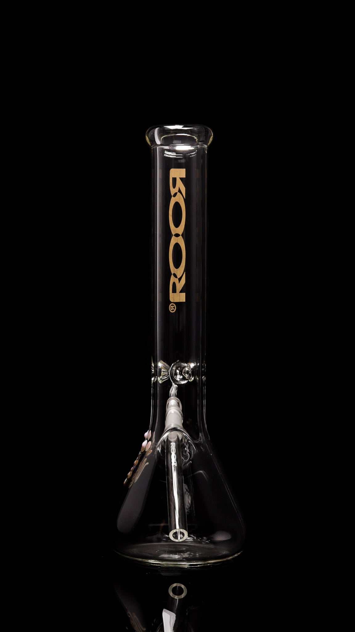 ROOR® Classic 14" Beaker with Woodgrain Decal, 45x5mm Schott Glass.