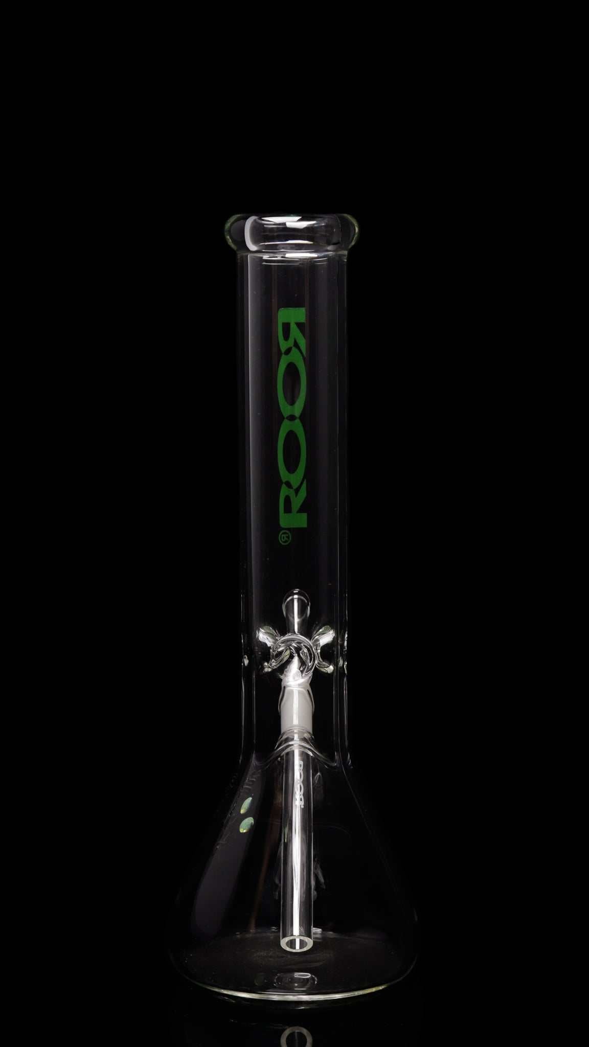 ROOR® Classic 14" Green Decal Beaker Bong 50x5mm German Schott Glass