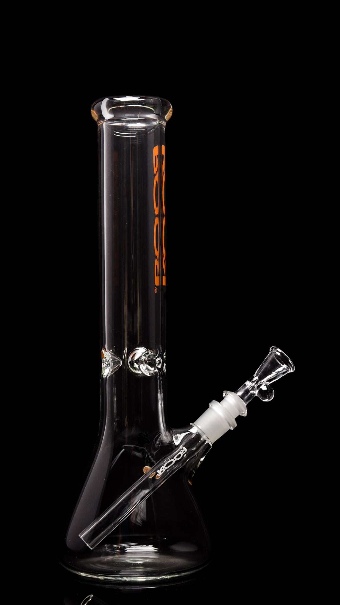 ROOR Classic 14" beaker bong with 50x5mm German Schott glass and orange logo decal