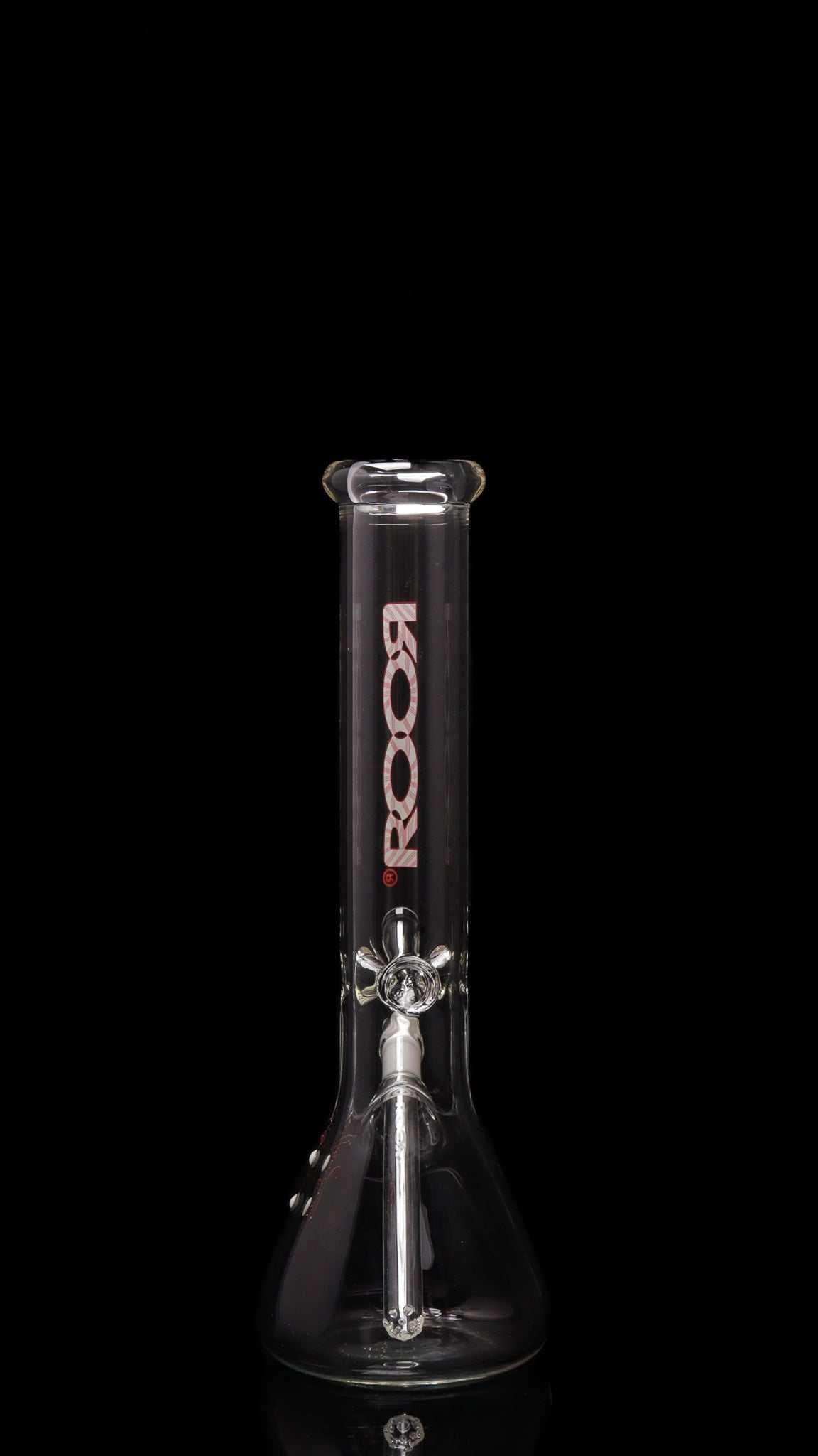ROOR® Classic 14" Beaker with Candy Cane decal, 50x5mm thick glass.