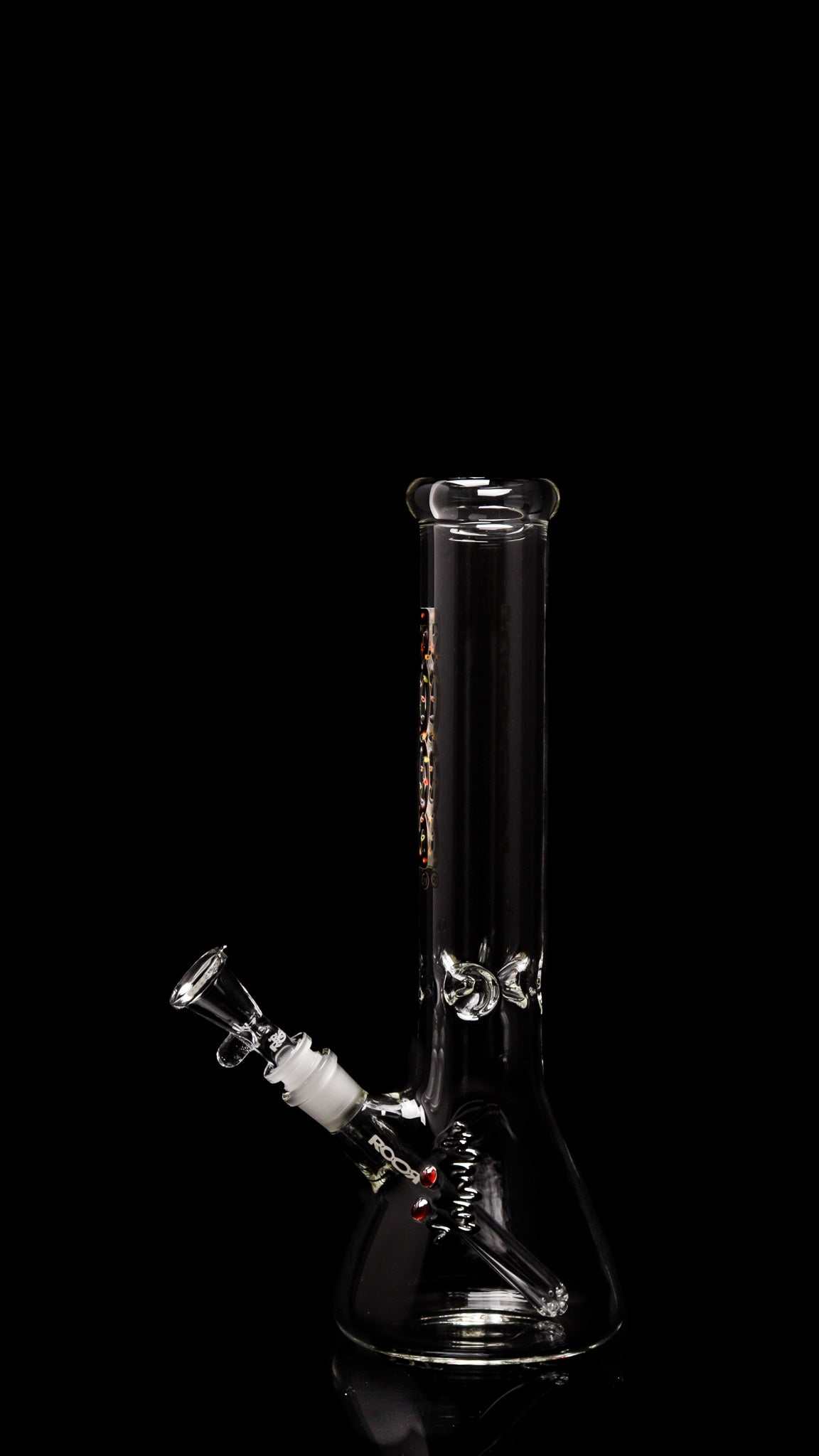 ROOR Classic 14" glass beaker bong with 50x5mm German Schott glass and X-Mas Lights decal