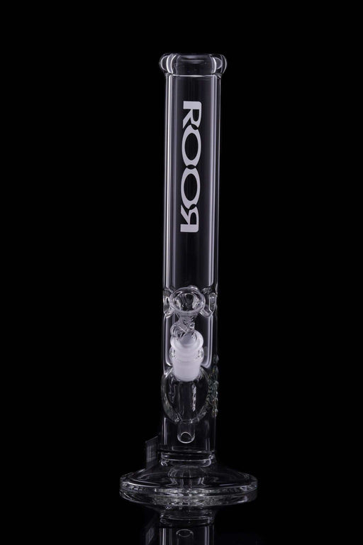 ROOR® Classic 14" Straight 45x5mm white and black glass tube with signature.