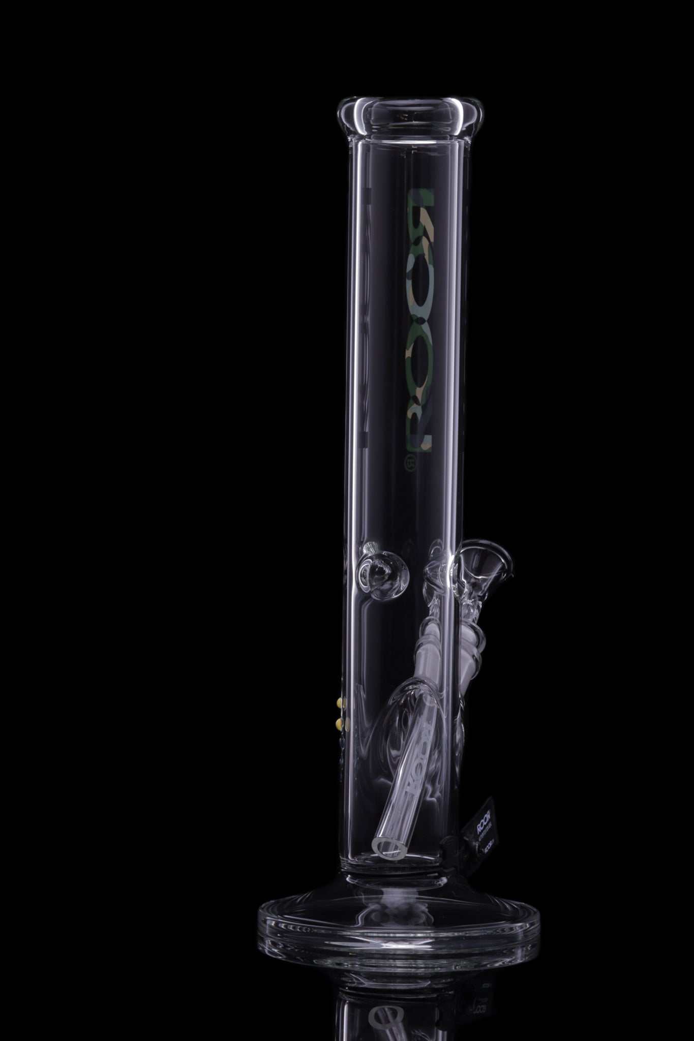 ROOR® Classic 14" Straight 50x5mm Camo glass tube with camo decal.