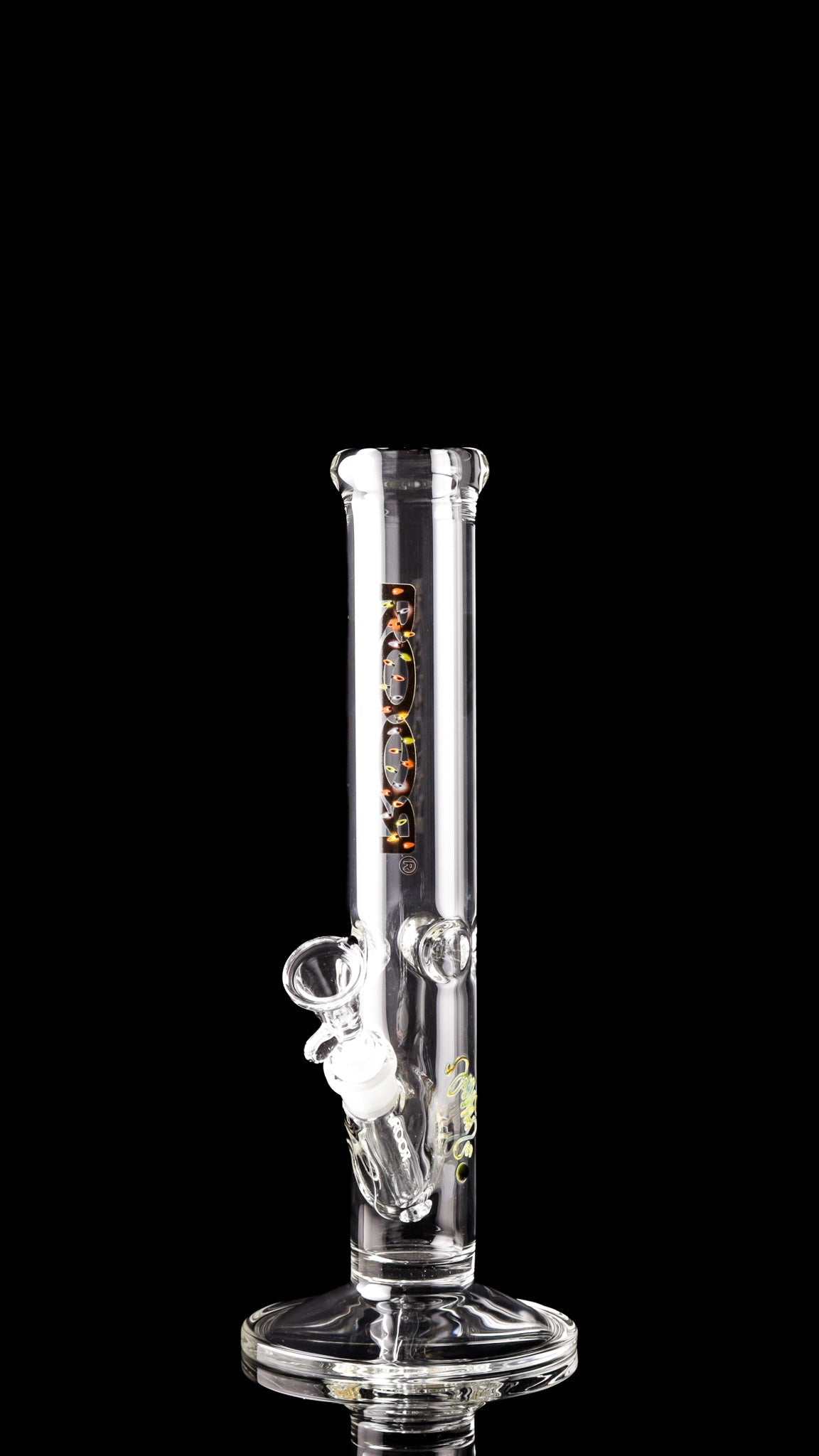 ROOR® Classic 14" Straight 50x5mm X-Mas Lights glass beaker with festive decal.