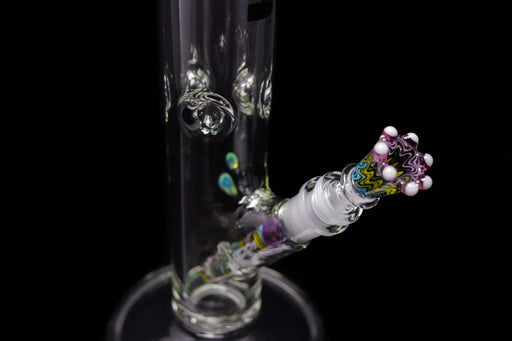 ROOR® Classic 14" Straight 50x7mm Black glass tube with colorful Crowntini attachment.