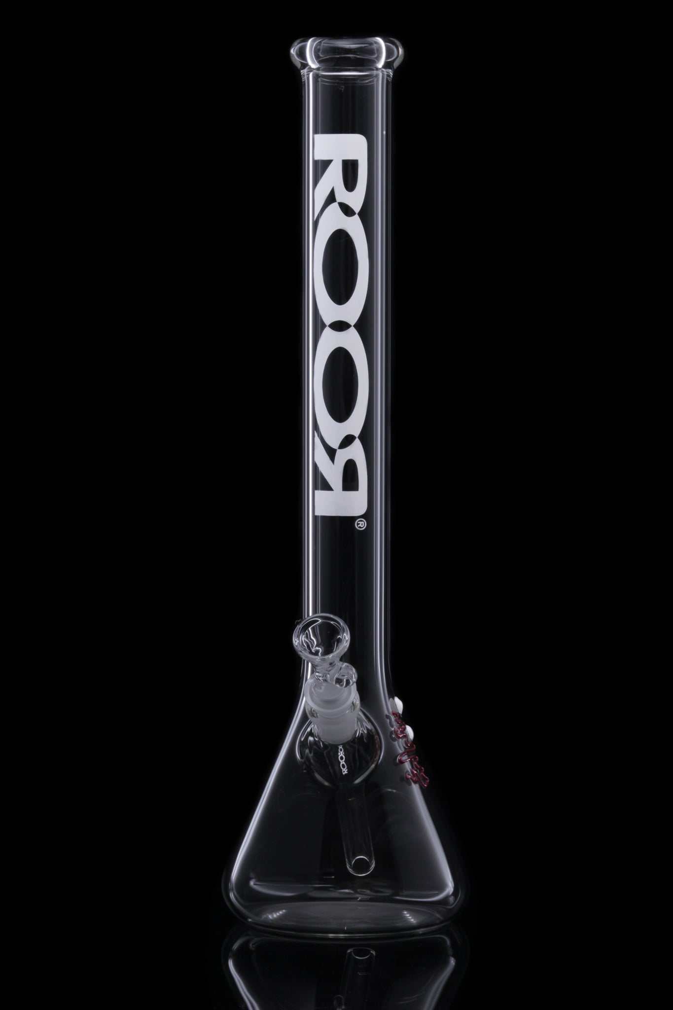 ROOR® PD Classic 18" white beaker bong 45x5mm German Schott glass with no ice pinches