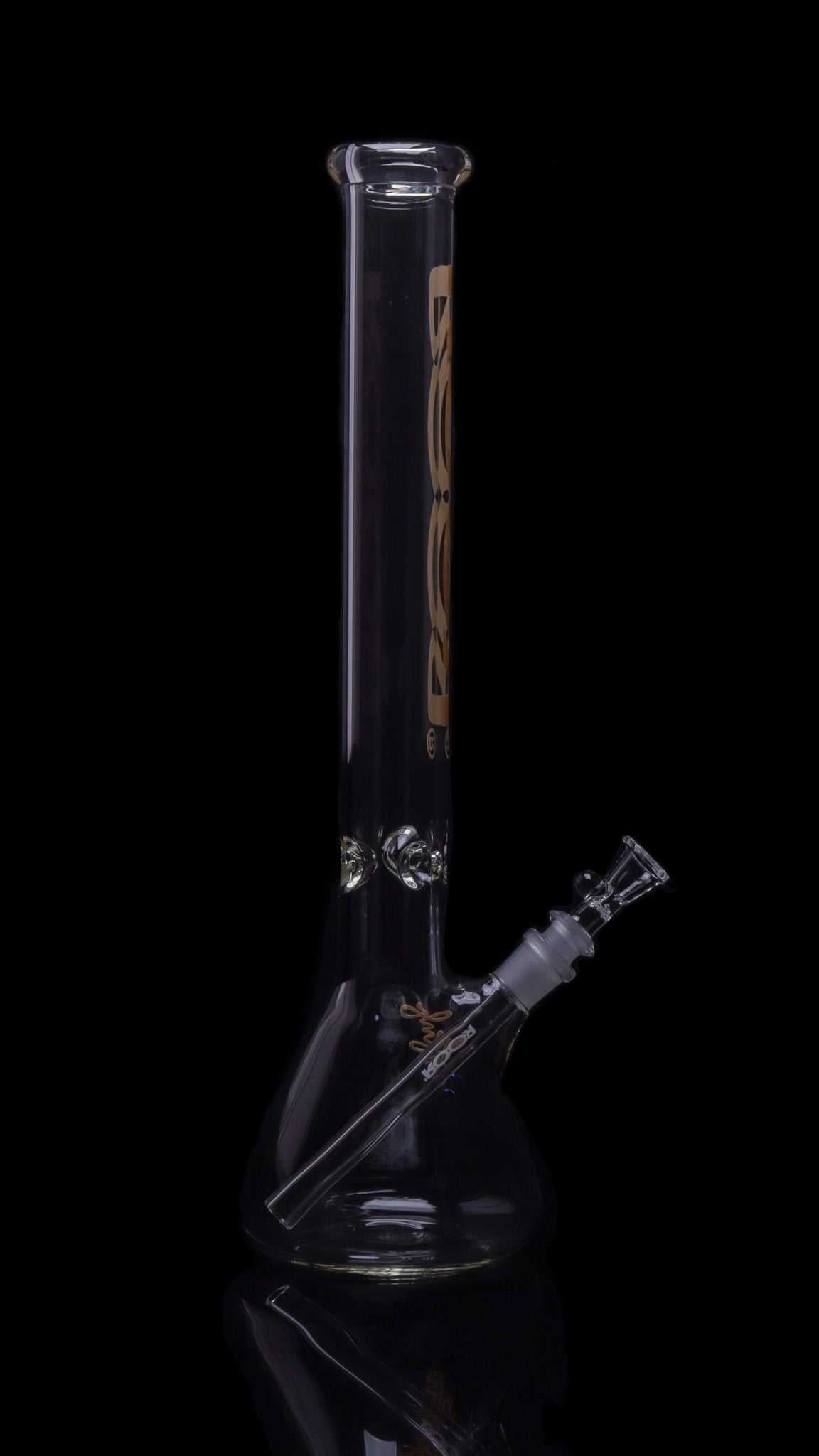 ROOR® Classic 18" Beaker with woodgrain decal and ice pinches.