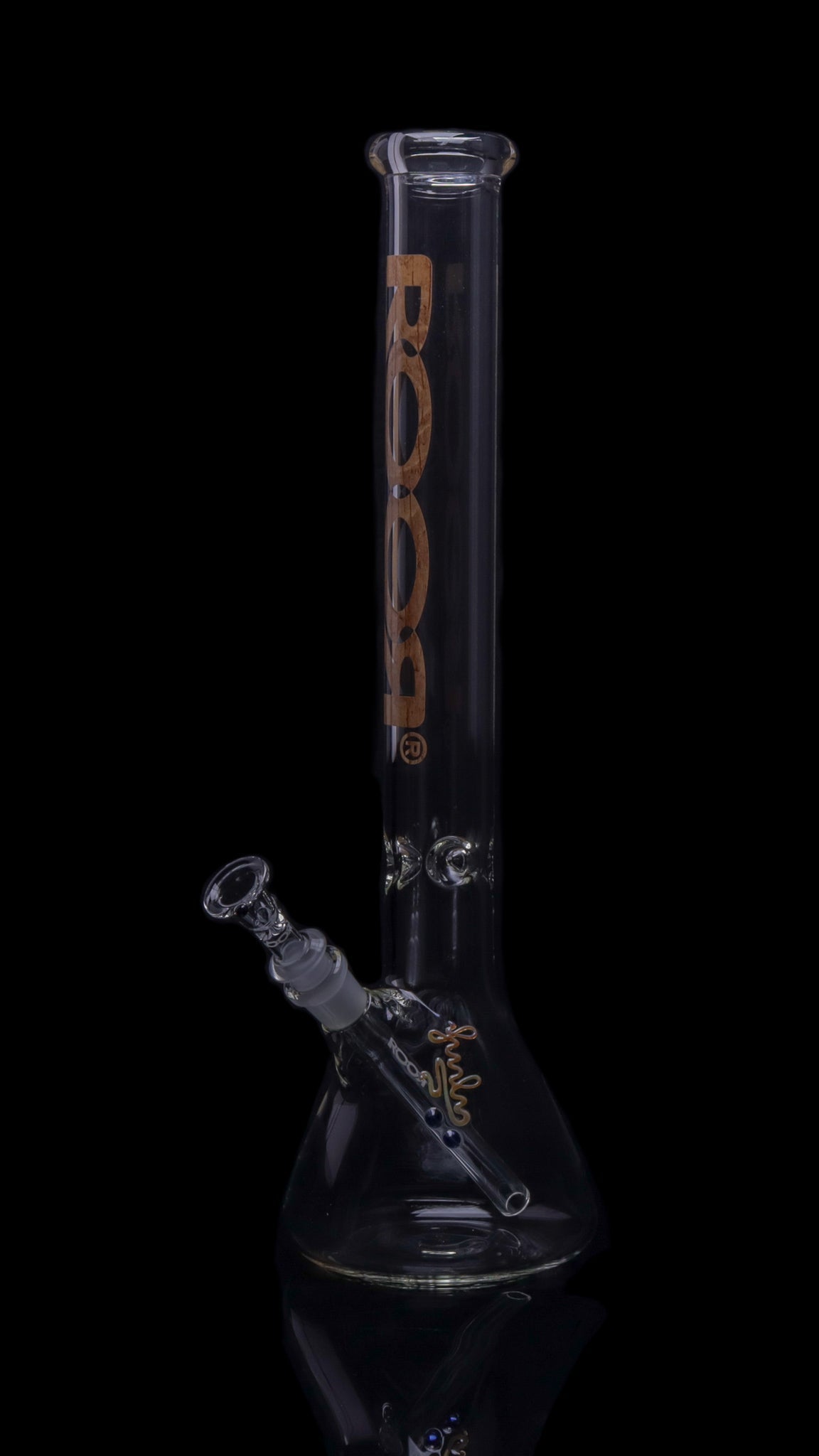 ROOR® Classic 18" Beaker with Woodgrain decal, 45x5mm German Schott glass.