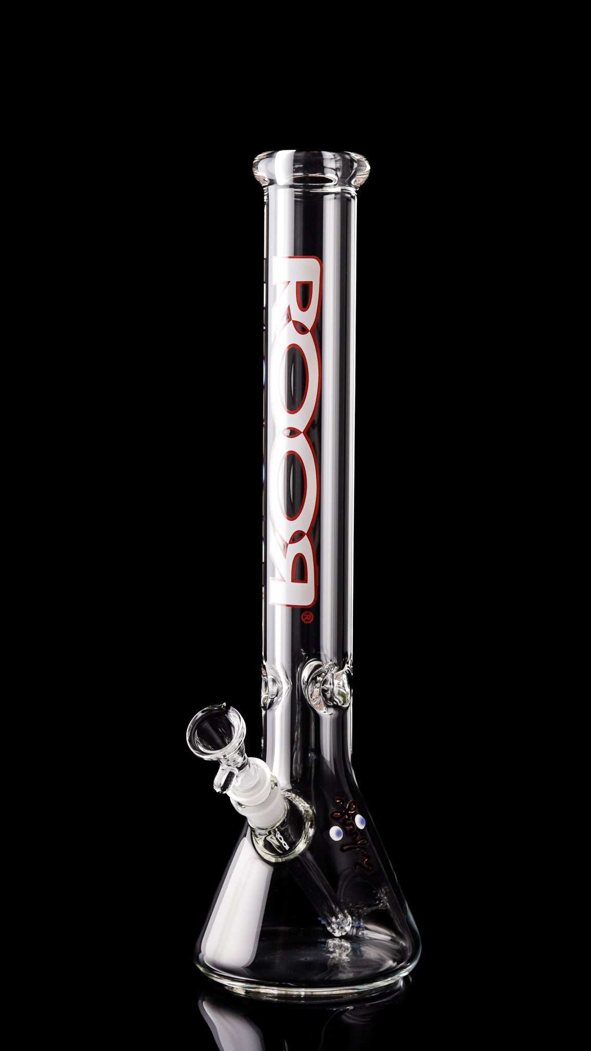 ROOR® Classic 18" Beaker 50x9mm with White Red Outline design.