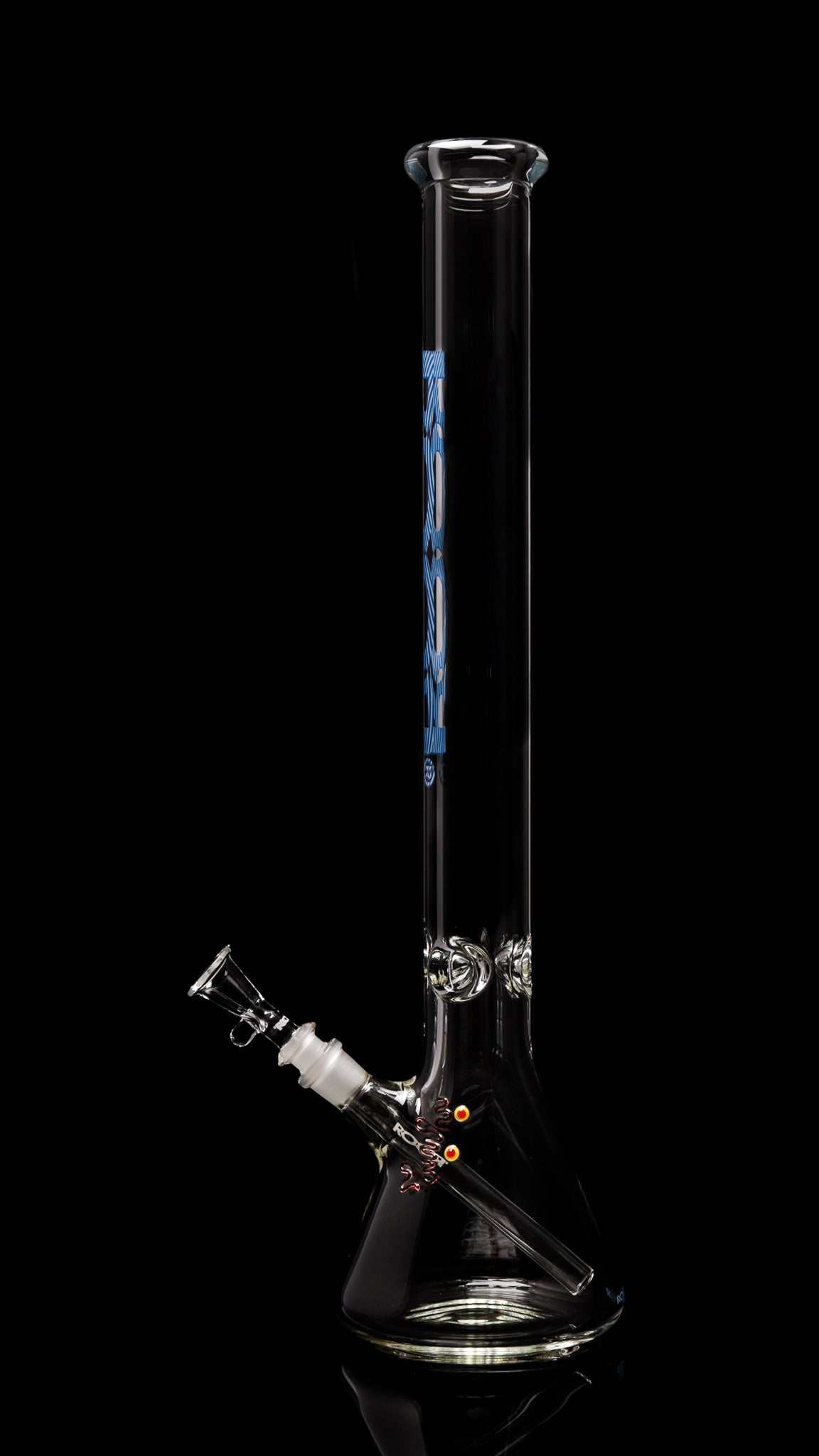 ROOR Classic 22" Beaker 50x9mm Too Blue, German Schott glass, ice pinches, signature decal.