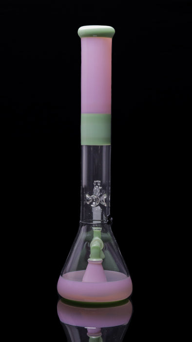 ROOR® Tech Fixed 18" Beaker 50x5mm Pink & Milky Green