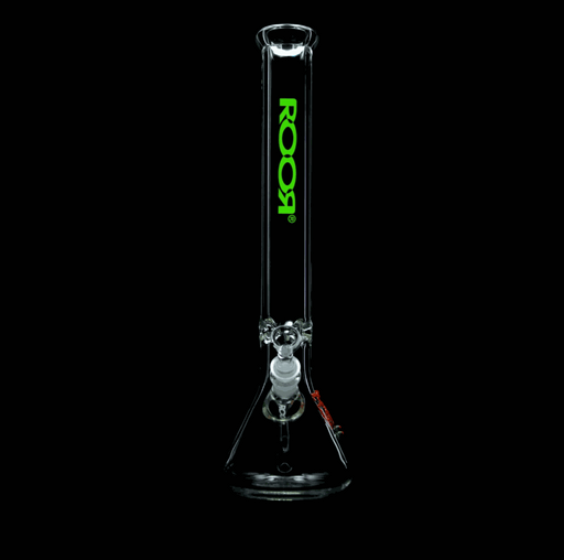 ROOR® Classic 18" Beaker 50x7mm Green with logo on black background.