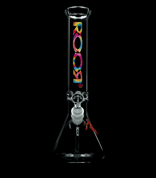 ROOR® Classic 14" Beaker with Tie-Dye Decal, 50x5mm German Schott glass.