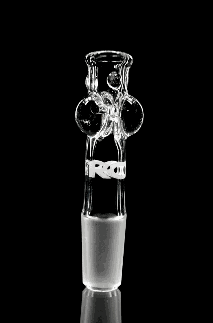 ROOR® Tech Bowl 14.5mm made from German Duran Schott Glass with decal, flared lip, and built-in screen.
