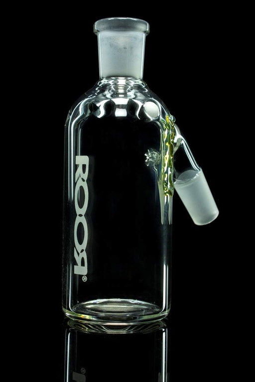 ROOR® Classic Ash-Catcher 18.8mm Joint with white decal, durable German Duran Schott Glass.