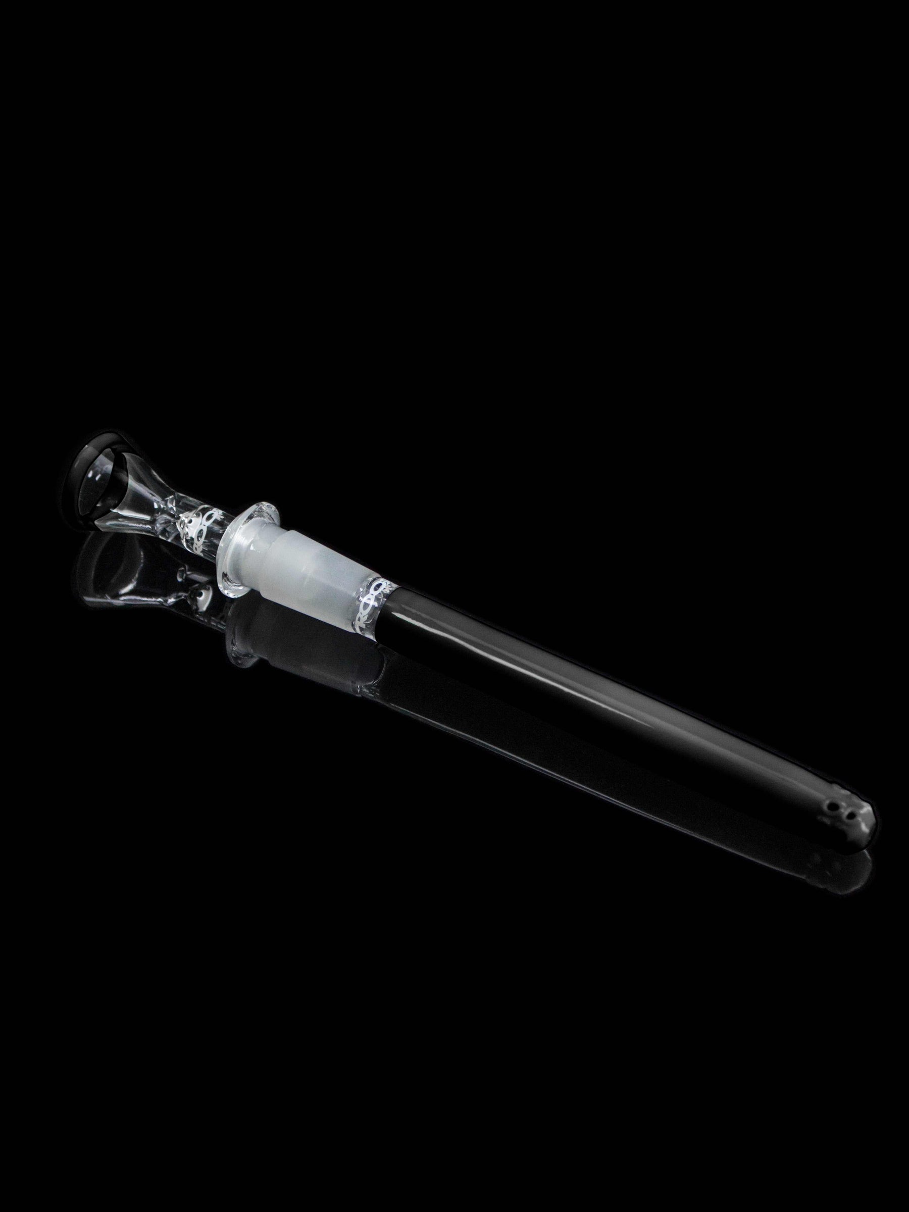 ROOR® Reducing 13-Hole Diffused Low-Profile Downstem Straight 18.8mm to 14.5mm glass piece on black background